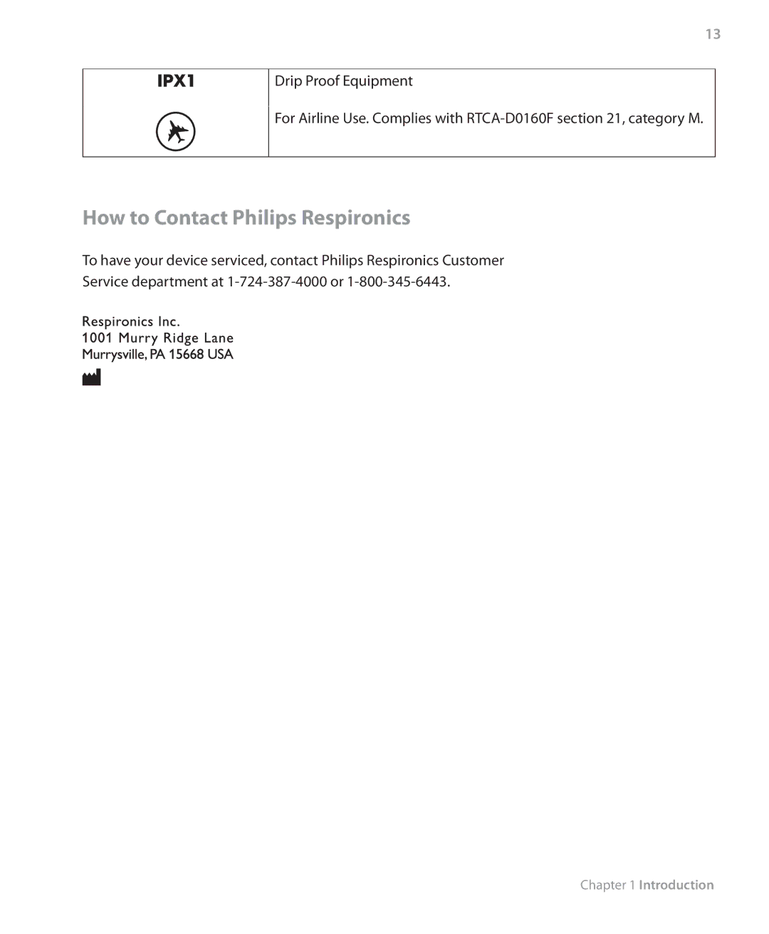 Philips Trilogy 200 manual How to Contact Philips Respironics 