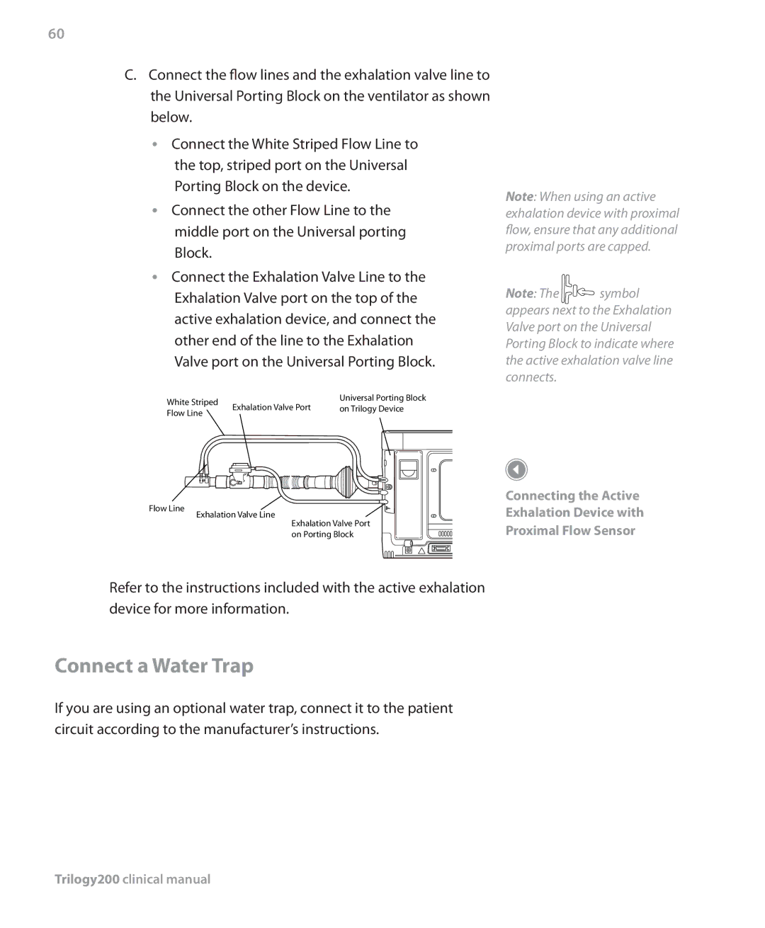 Philips Trilogy 200 manual Connect a Water Trap 