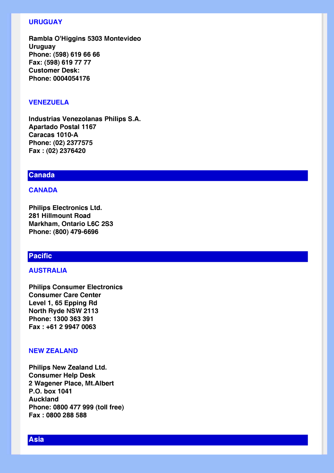 Philips 200AW8 user manual Canada 