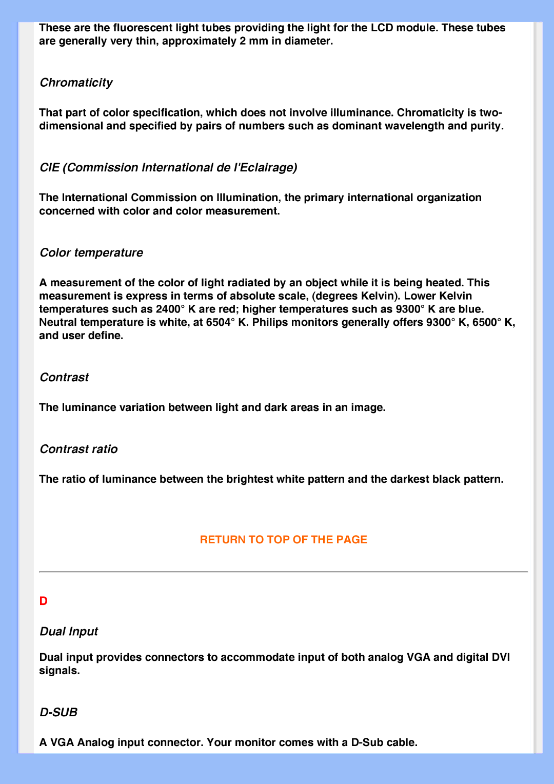 Philips 200AW8 user manual Sub 