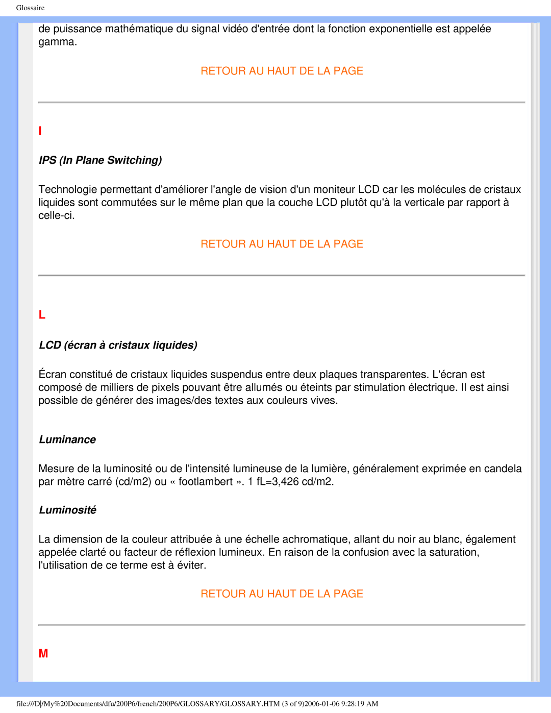 Philips 200P6 user manual IPS In Plane Switching 