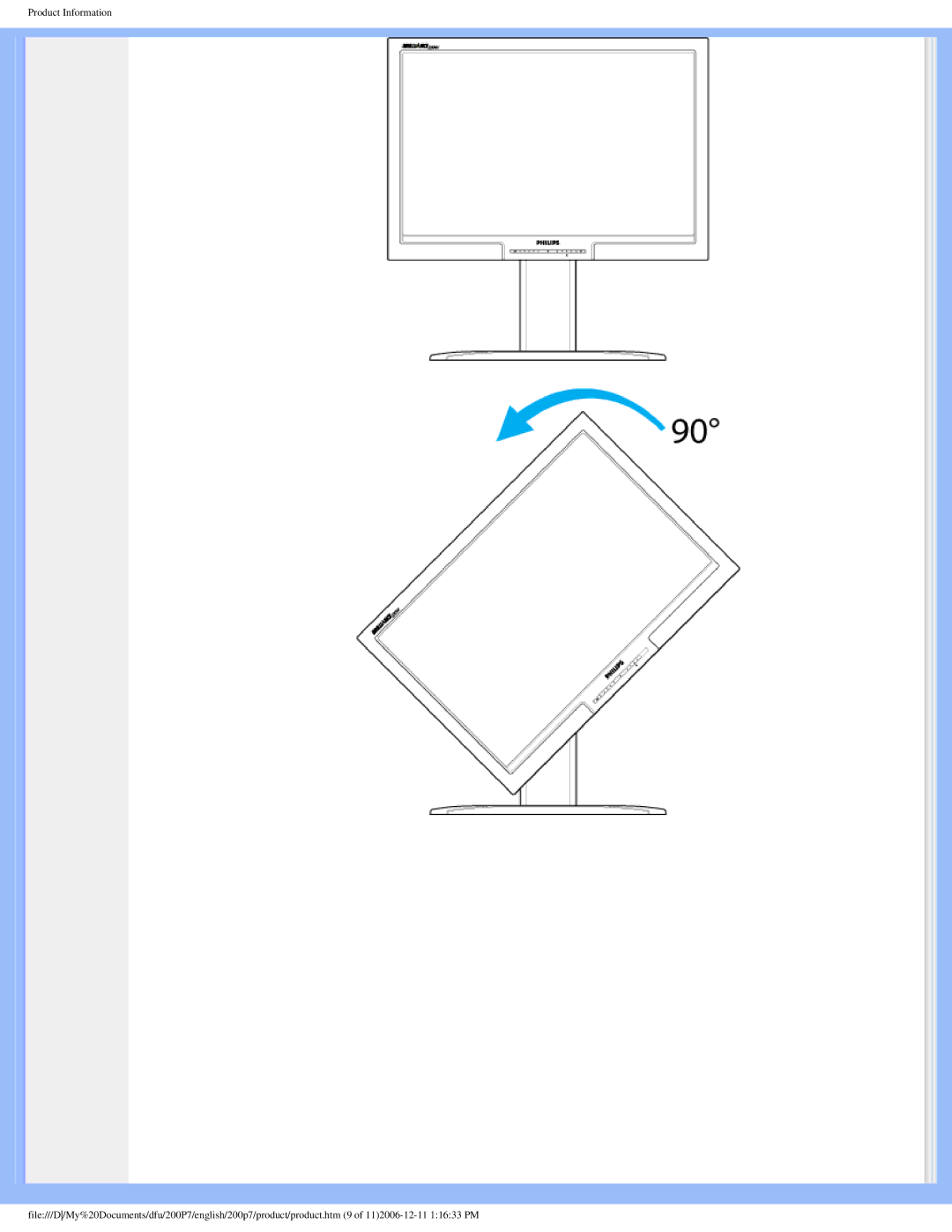 Philips 200p7 user manual 