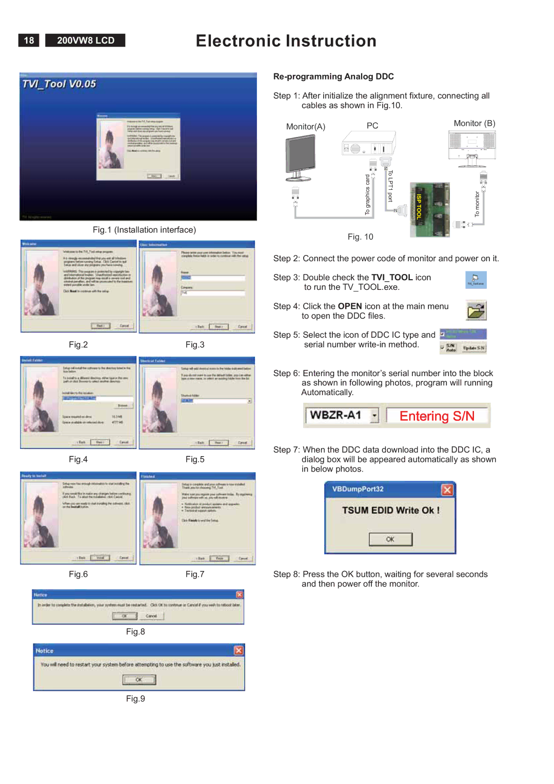 Philips 200VW8FB service manual Re-programming Analog DDC, Installation interface 