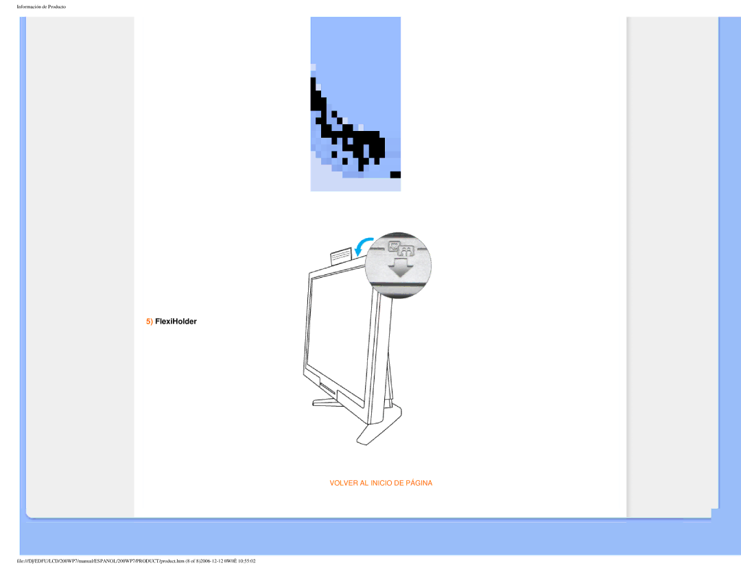 Philips 200WP7 user manual FlexiHolder 