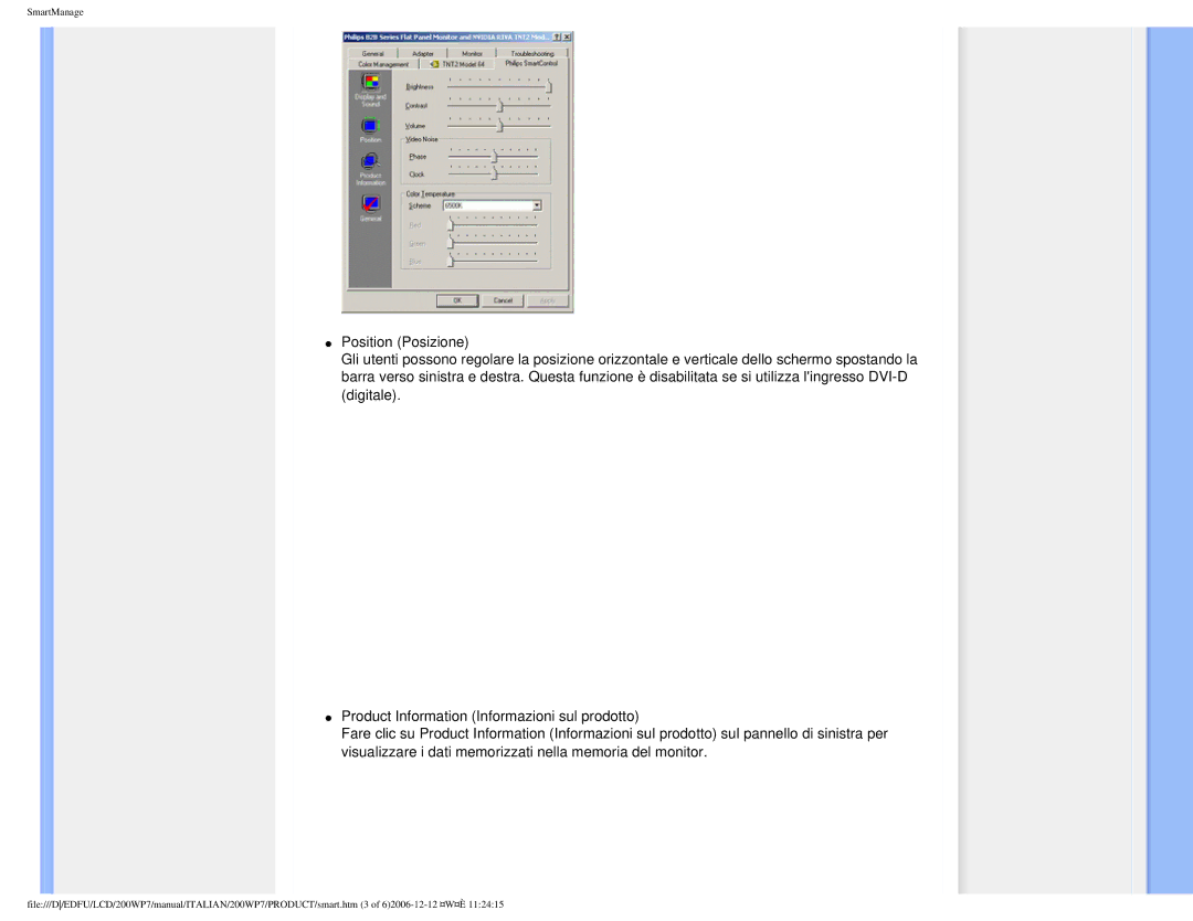 Philips 200WP7 user manual SmartManage 