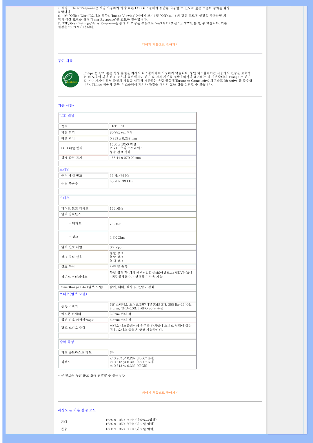 Philips 200WS8 user manual 스캐닝 