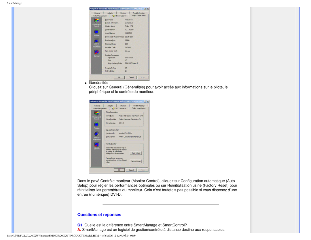 Philips 200WX7 user manual Questions et réponses 