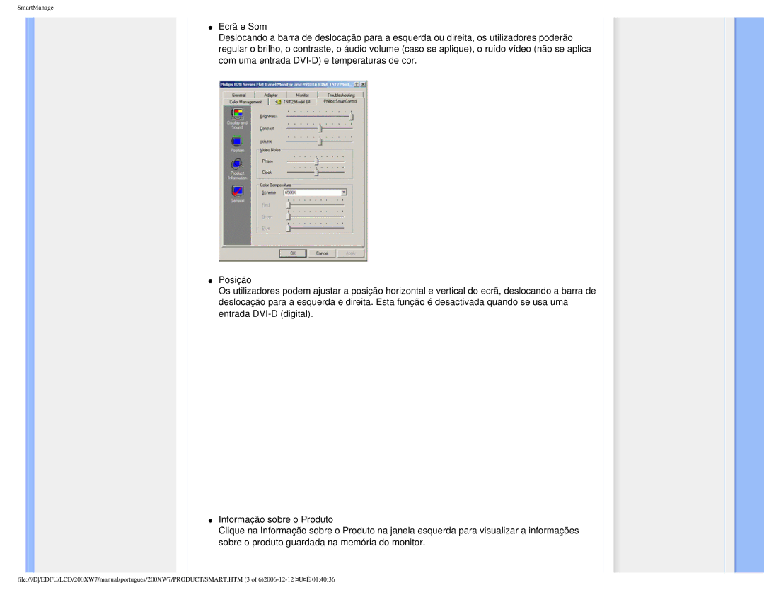 Philips 200XW7 user manual SmartManage 