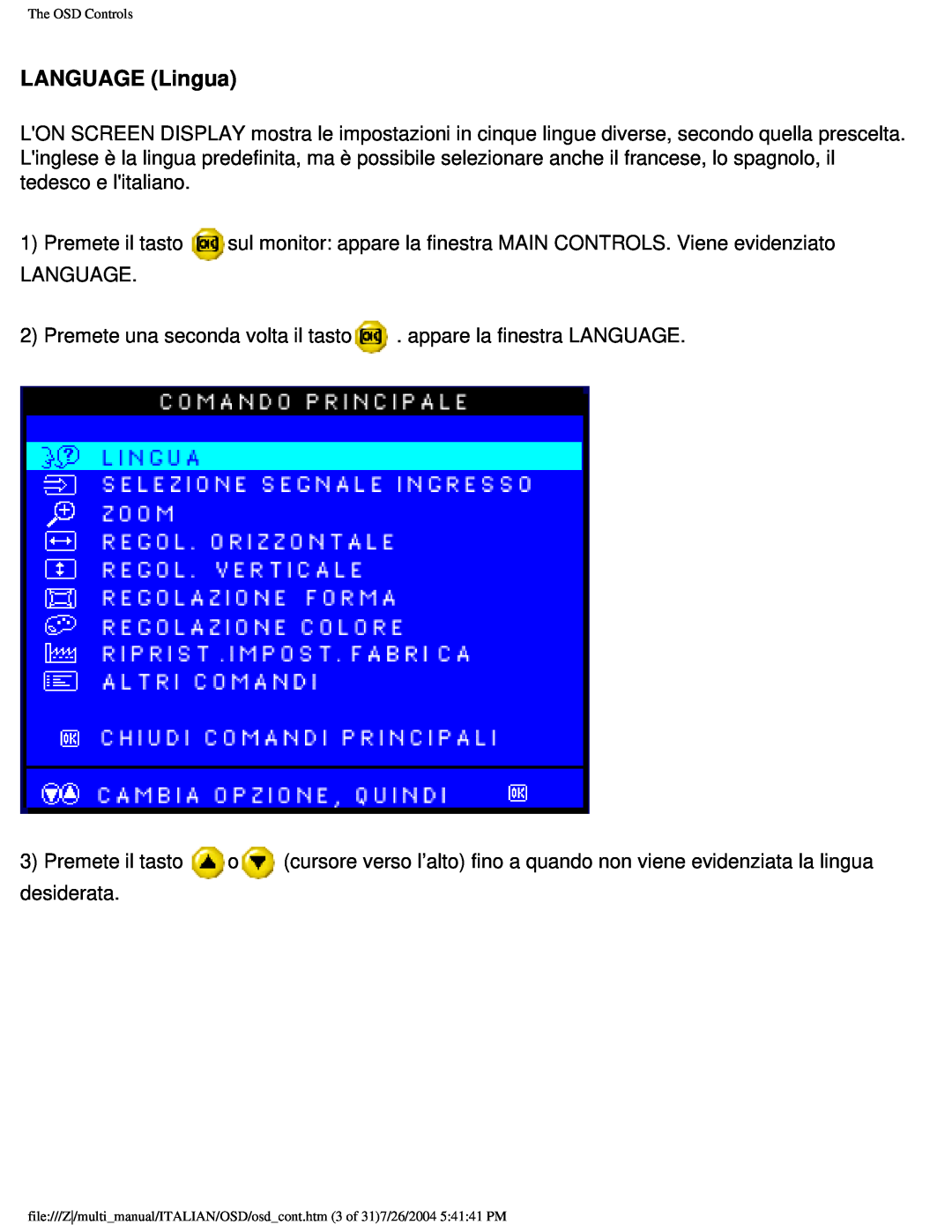 Philips 201B user manual LANGUAGE Lingua 