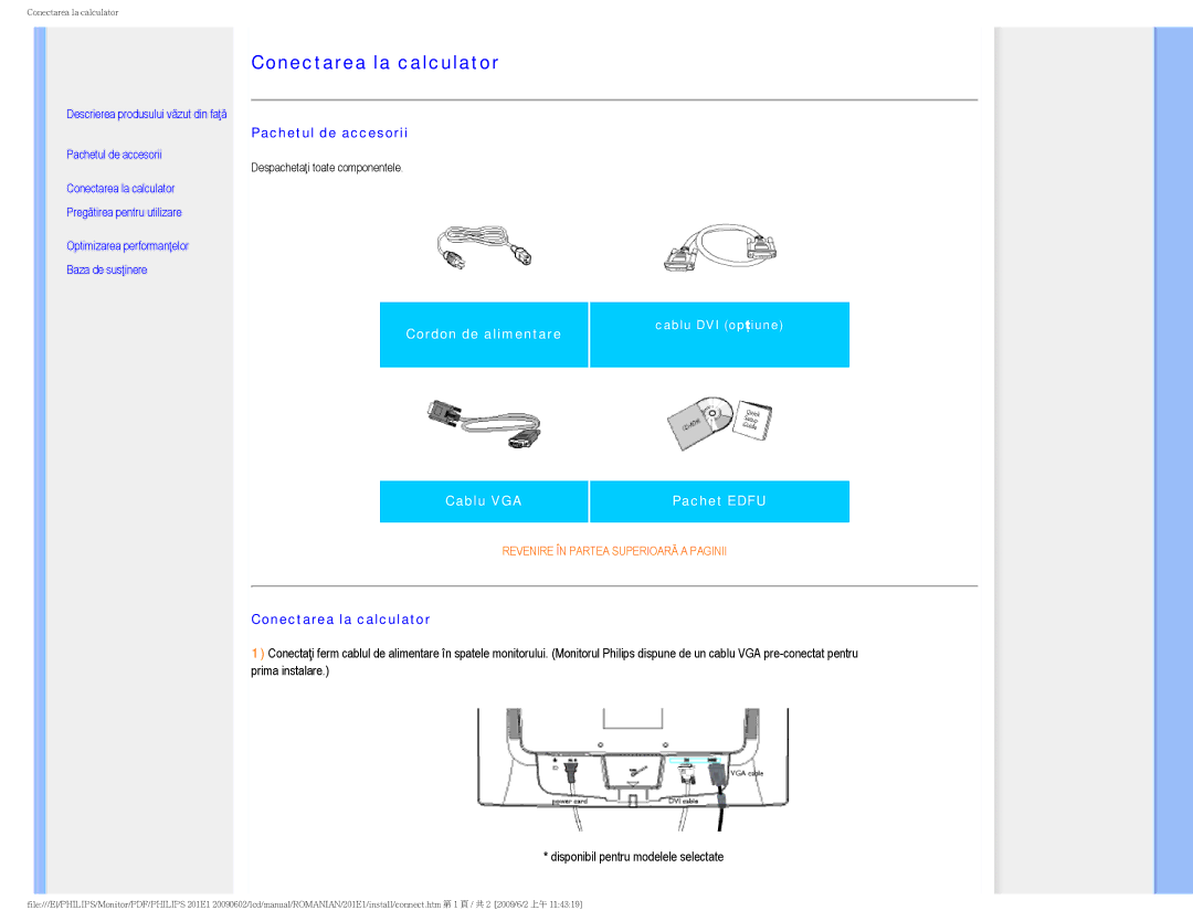 Philips 2.01E+03 manual Conectarea la calculator 