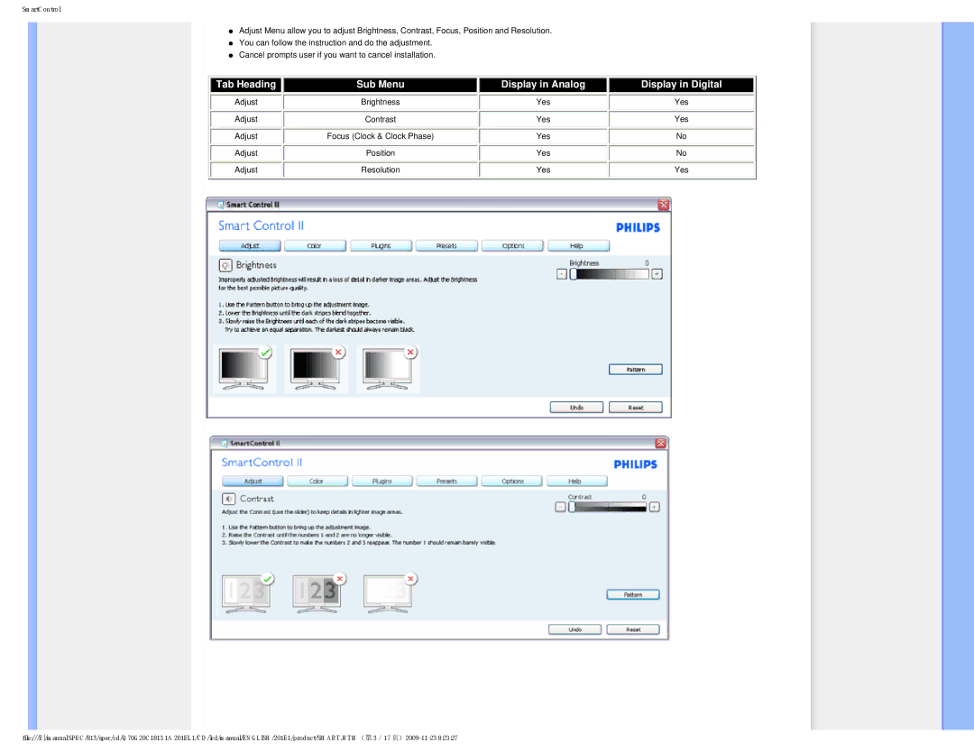 Philips 201EL1SB/00 user manual Display in Digital 