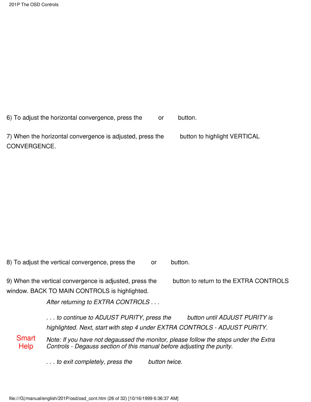 Philips 201P user manual Convergence 