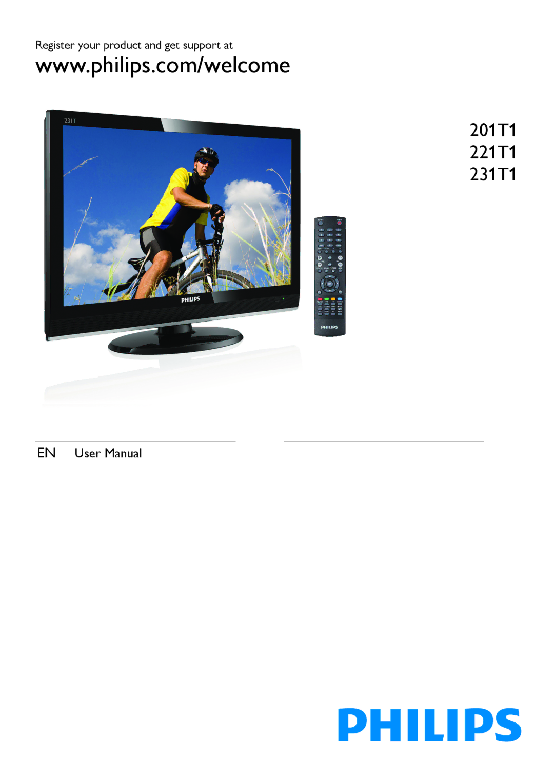 Philips user manual 201T1 221T1 231T1, Register your product and get support at 