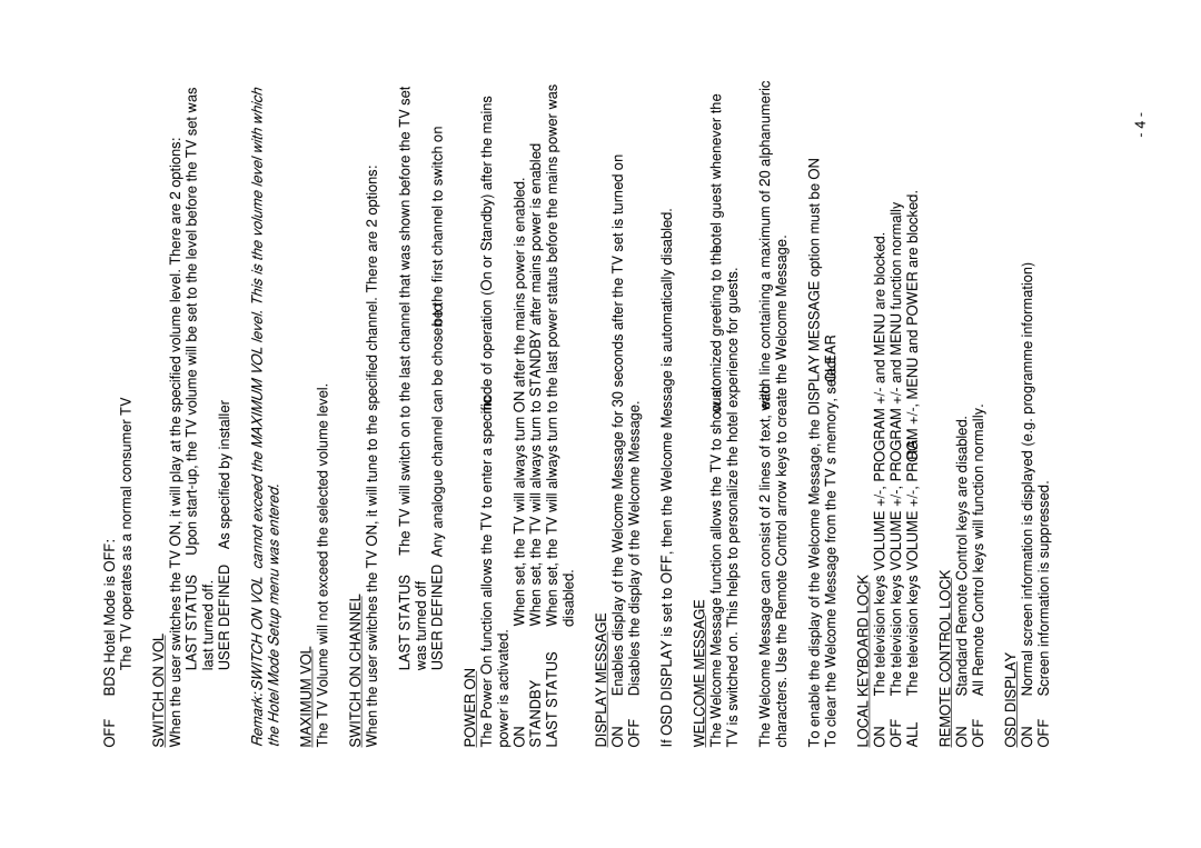 Philips 20/26/32HF5335D manual Standby Last Status 