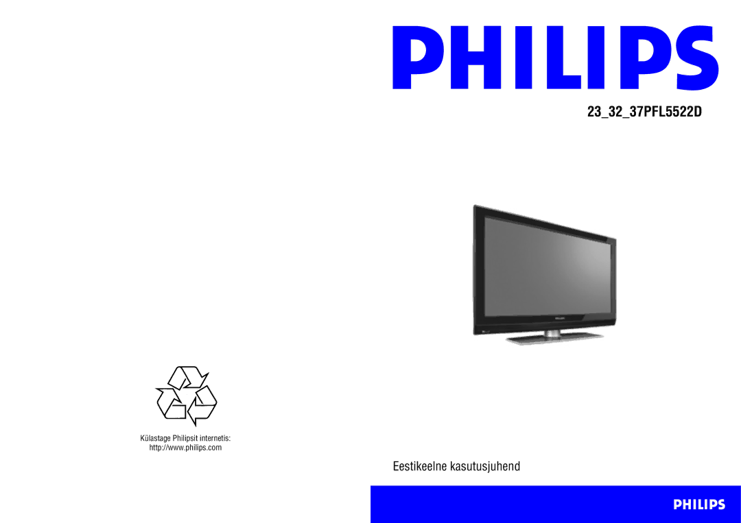 Philips 20/26/32HF5335D manual 233237PFL5522D 