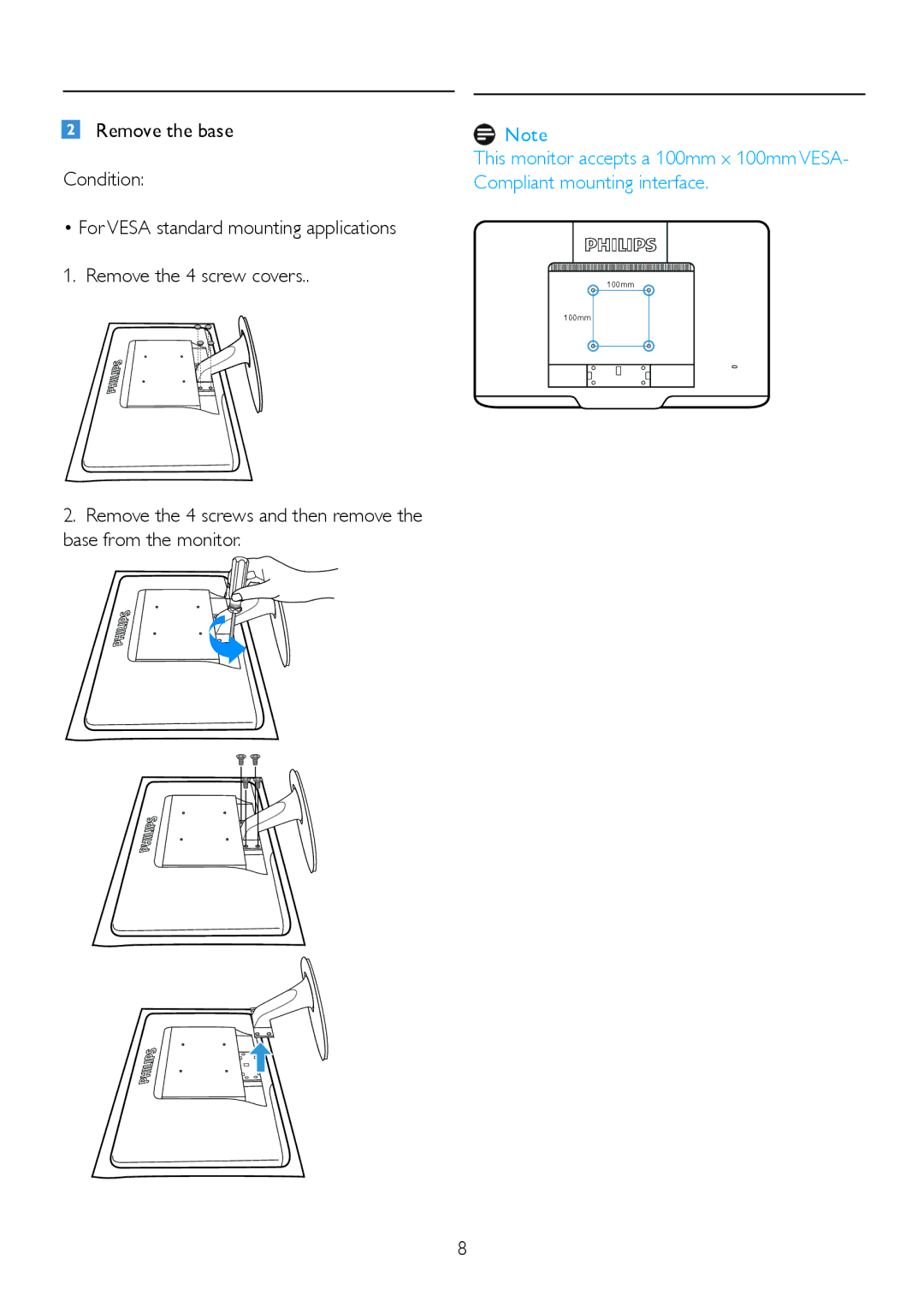 Philips 2.02E+04, 202EL2 user manual 100mm 