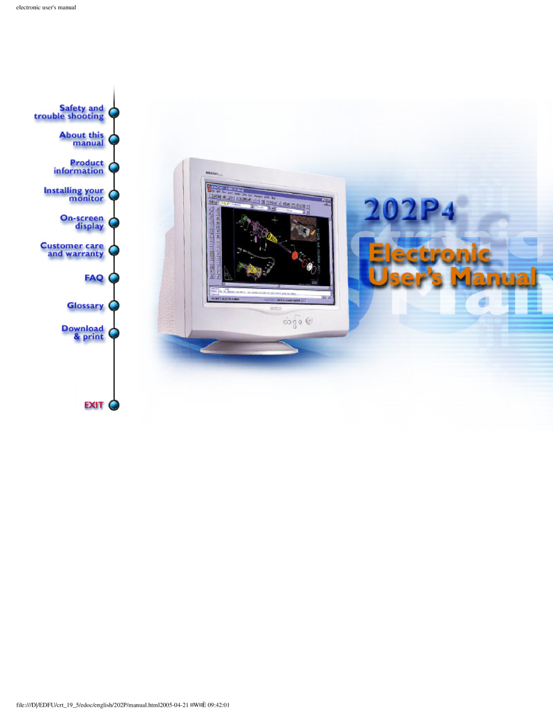 Philips 202P user manual 