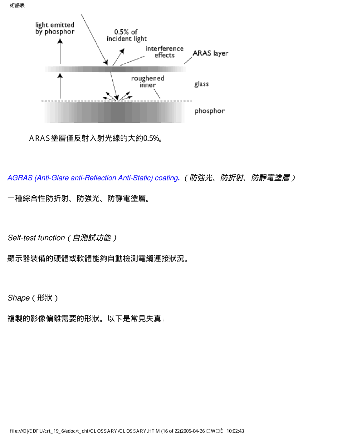 Philips 202P manual ARAS塗層僅反射入射光線的大約0.5%。, 一種綜合性防折射、防強光、防靜電塗層。, 顯示器裝備的硬體或軟體能夠自動檢測電纜連接狀況。, 複製的影像偏離需要的形狀。以下是常見失真﹕ 