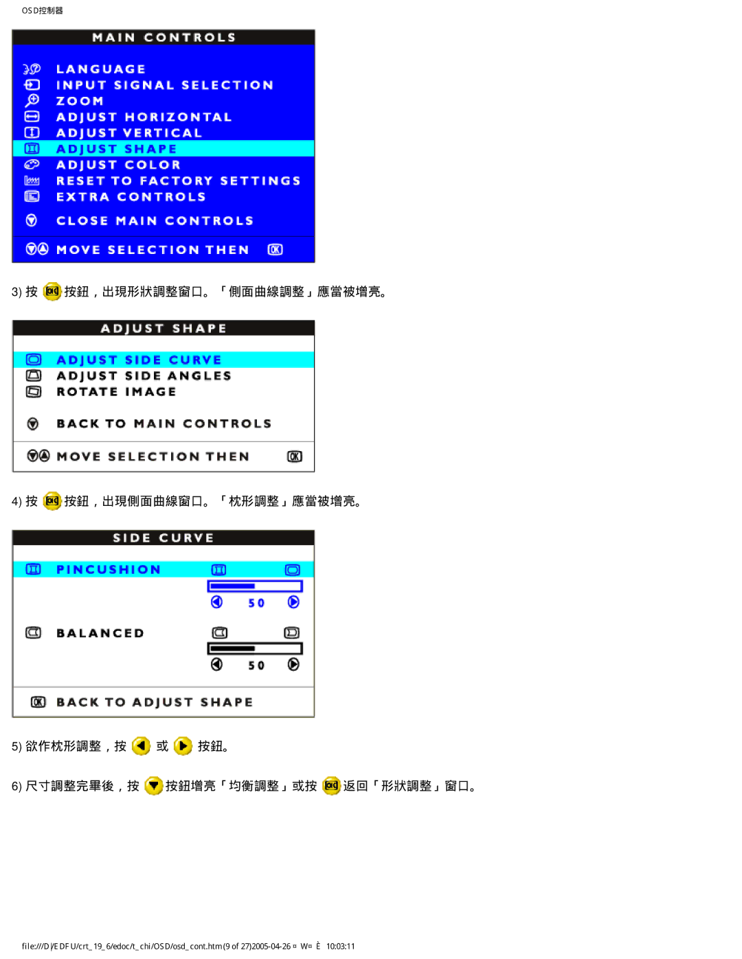 Philips 202P manual Osd控制器 