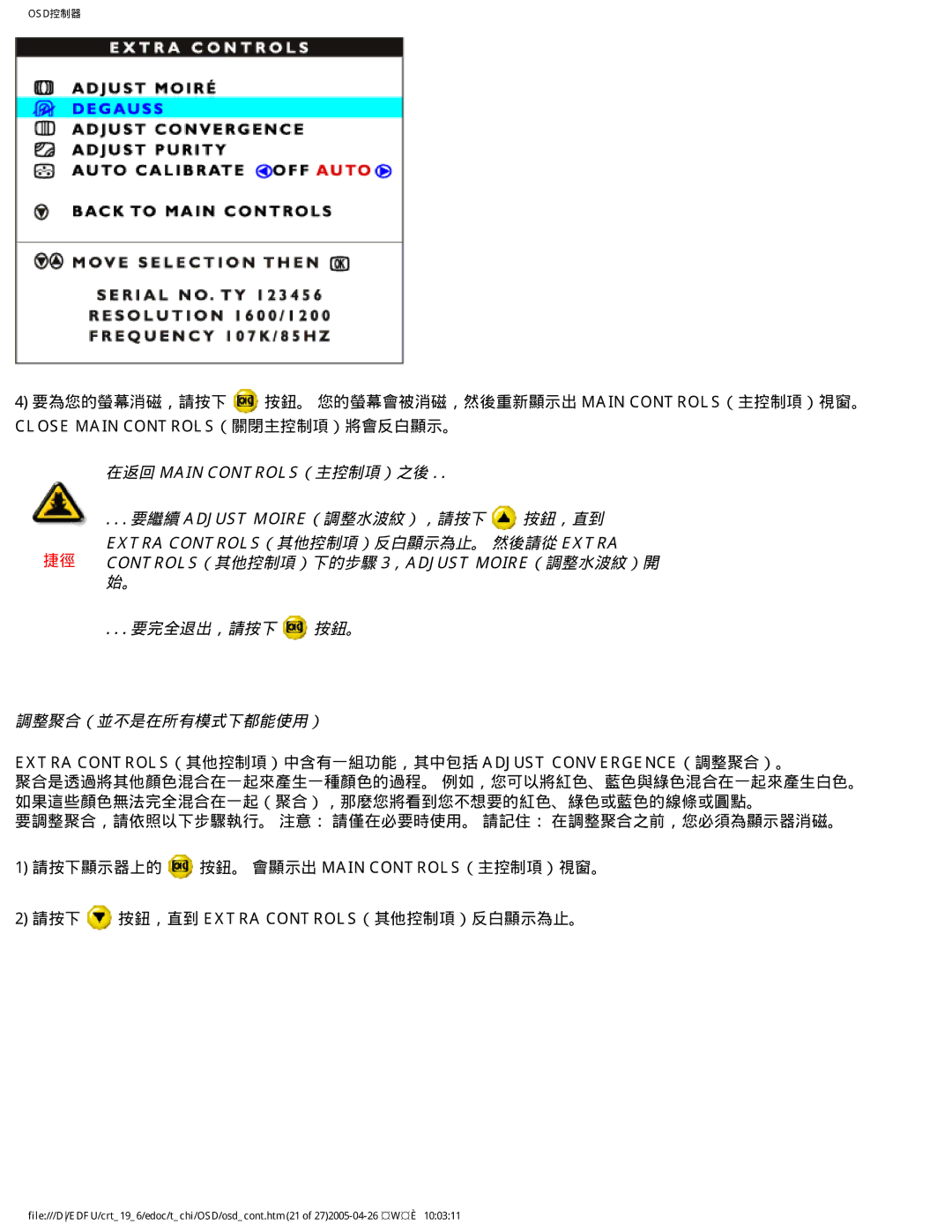 Philips 202P manual Osd控制器 