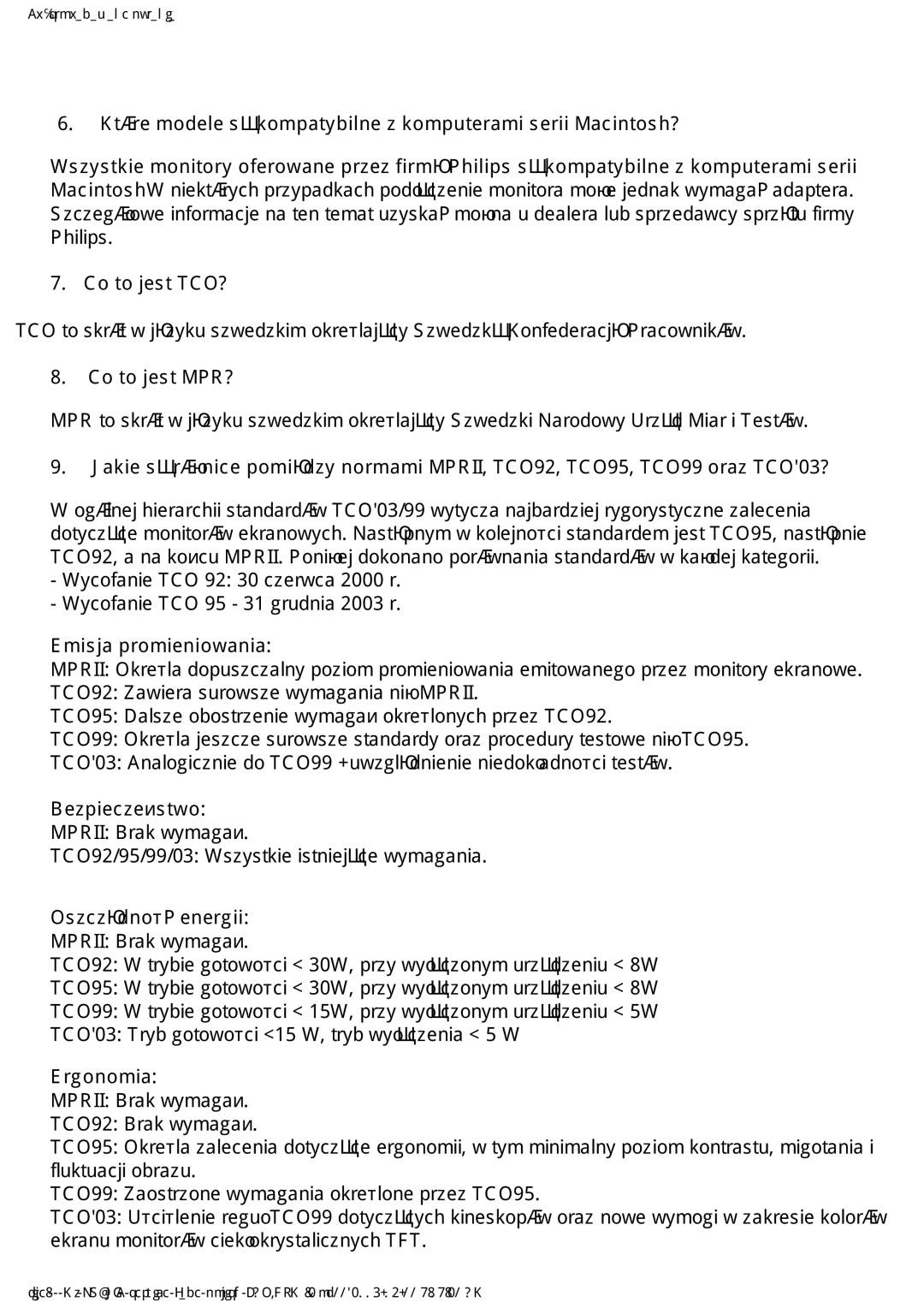 Philips 202P4 manual &RWRMHVW035, PlvmdSurplhqlrzdqld, Hslhfhĕvwzr, 2VFĊGQRĞüHQHUJLL, Ujrqrpld 