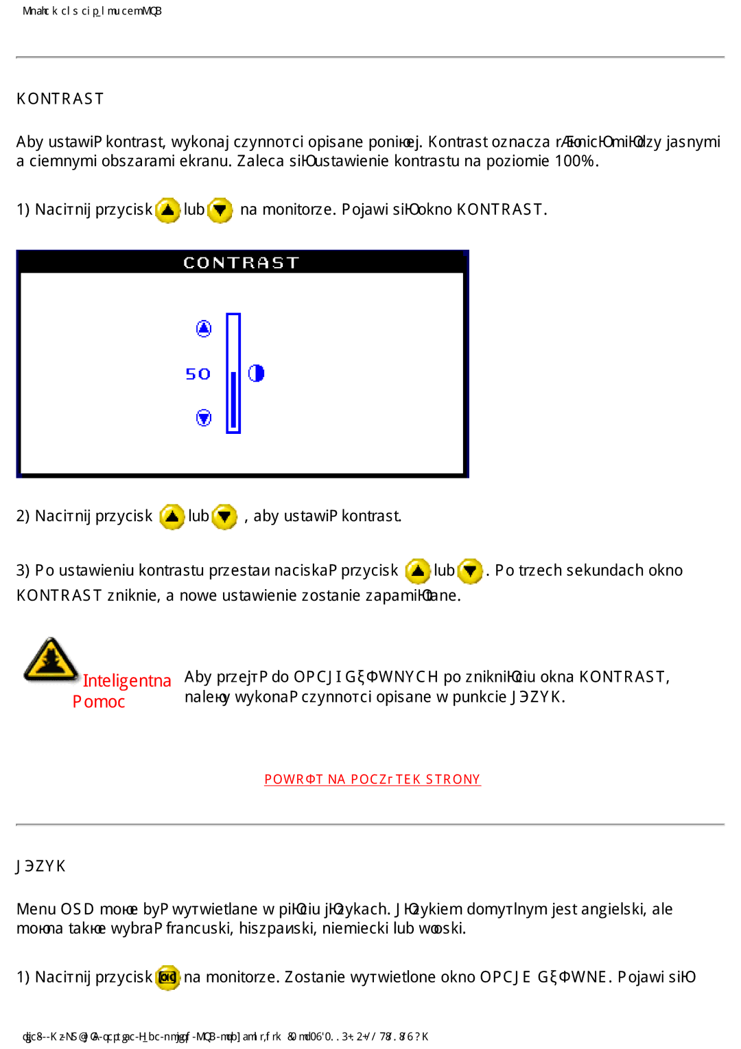 Philips 202P4 manual 2175$67, 1DFLĞQLMSU\FLVN OXE DE\XVWDZLüNRQWUDVW 