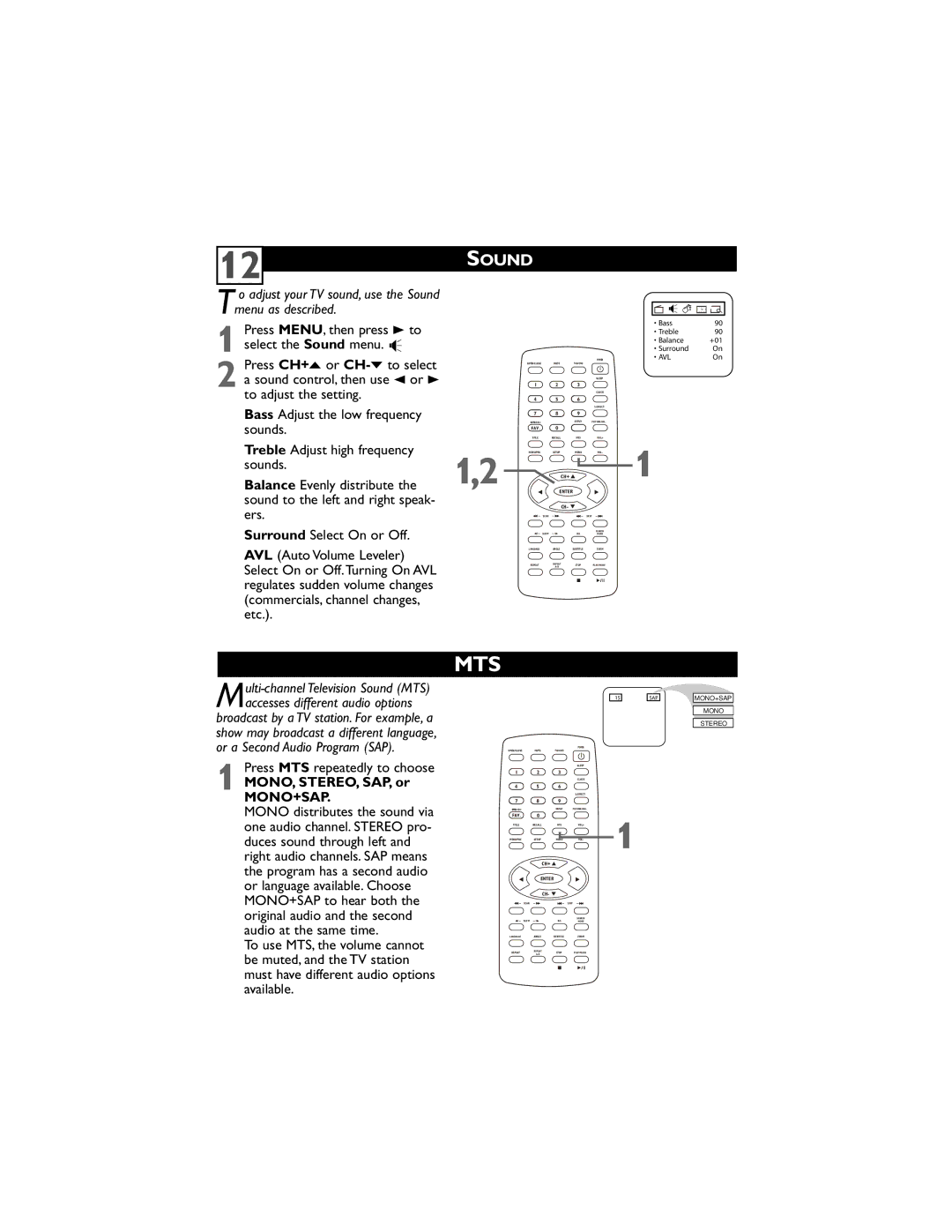 Philips 20DV6942/37 user manual Sound 