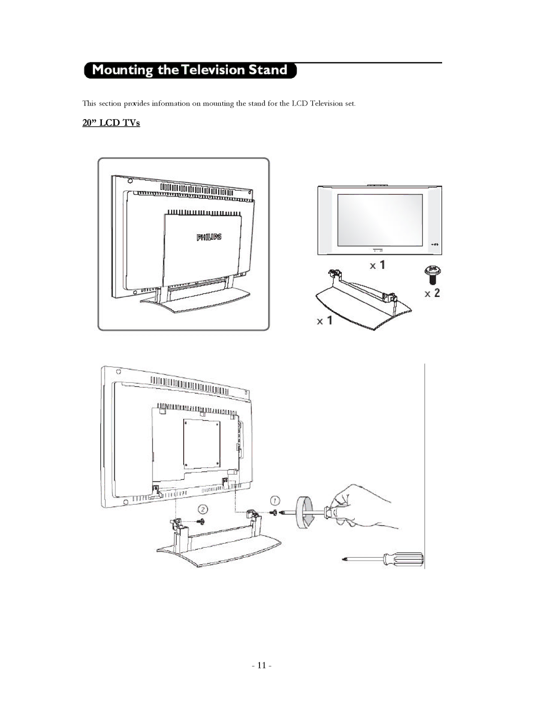 Philips 20FT3310/37 user manual LCD TVs 