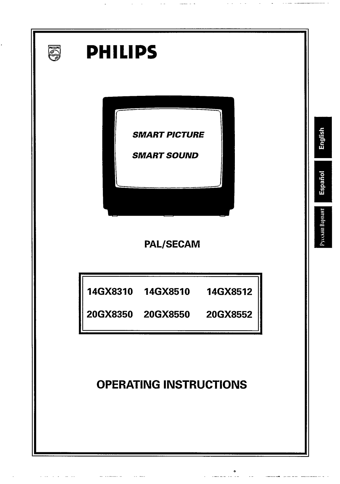 Philips 20GX8552, 20GX8350, 14GX8510, 14GX8512/59T, 14GX8310 manual 