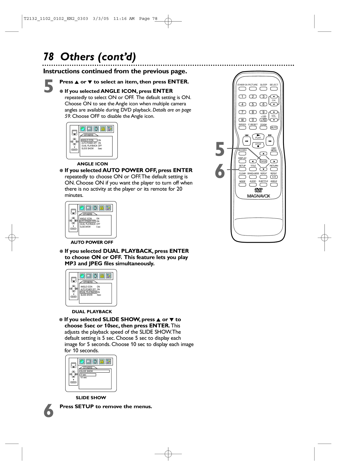 Philips 19MDTR20, 20MC4304, 27MDTR20, T2132 user manual Others cont’d, If you selected Angle ICON, press Enter 