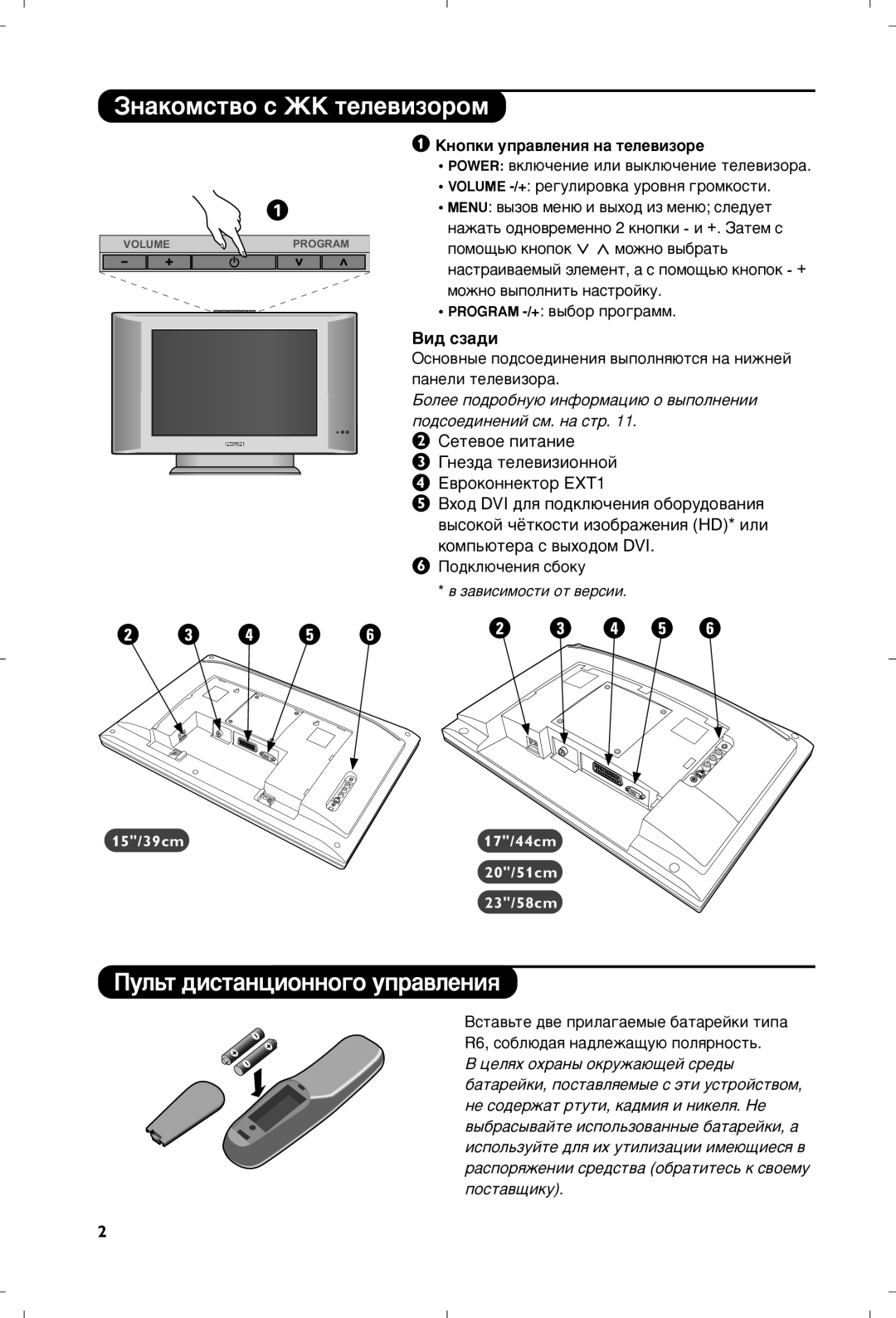 Philips 20PF4110S/58 manual ÁÌ‡ÍÓÏÒÚ‚Ó Ò Üä ÚÂÎÂ‚ËÁÓÓÏ, ÈÛÎ¸Ú ‰ËÒÚ‡ÌˆËÓÌÌÓ„Ó ÛÔ‡‚ÎÂÌËﬂ, Ëâúâ‚Óâ Ôëú‡Ìëâ 