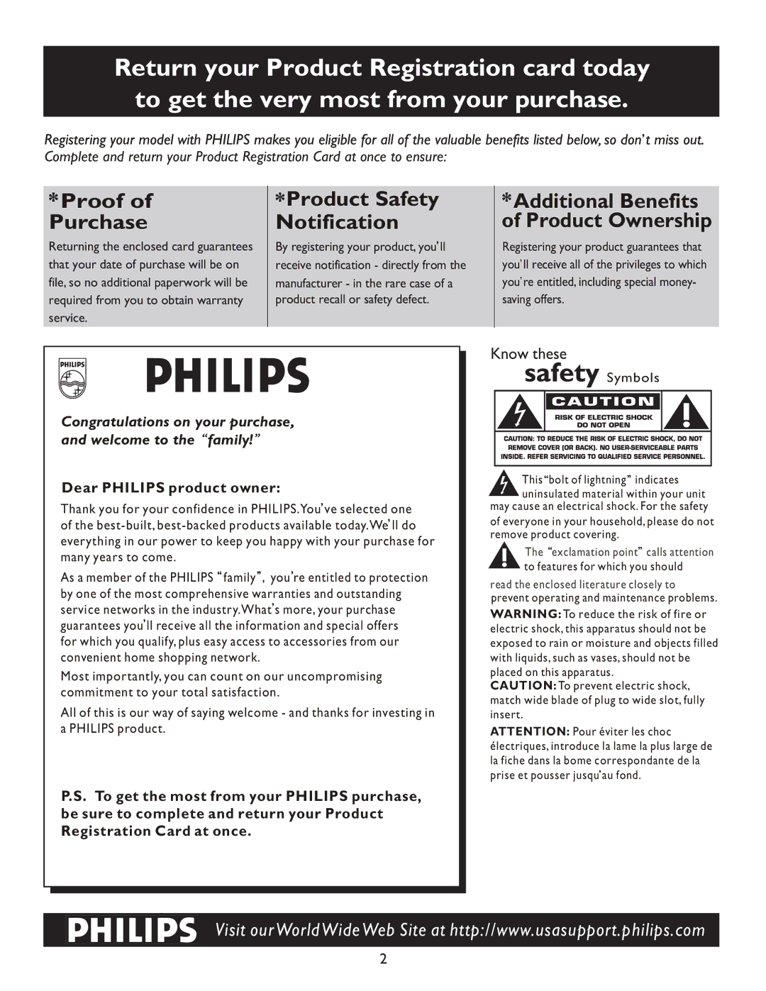 Philips 20PT9007D user manual Proof Purchase 