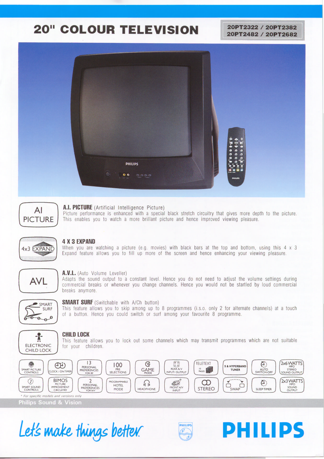 Philips 20TP2382, 20TP2682, 20TP2482, 20TP2322 manual 