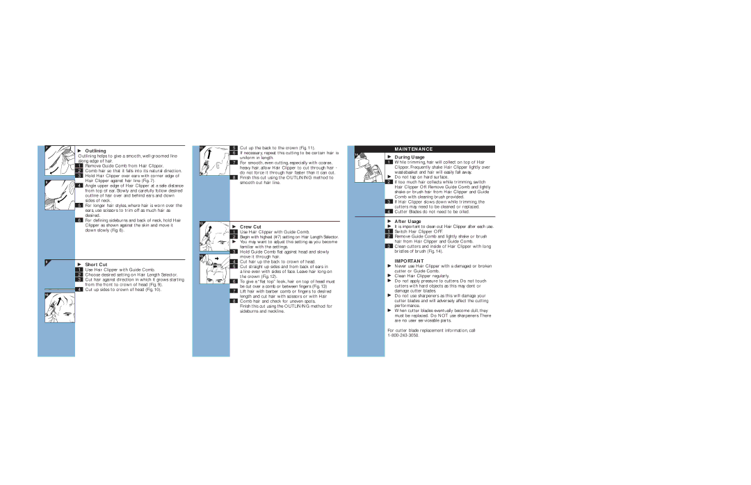 Philips 20XL important safety instructions Maintenance 