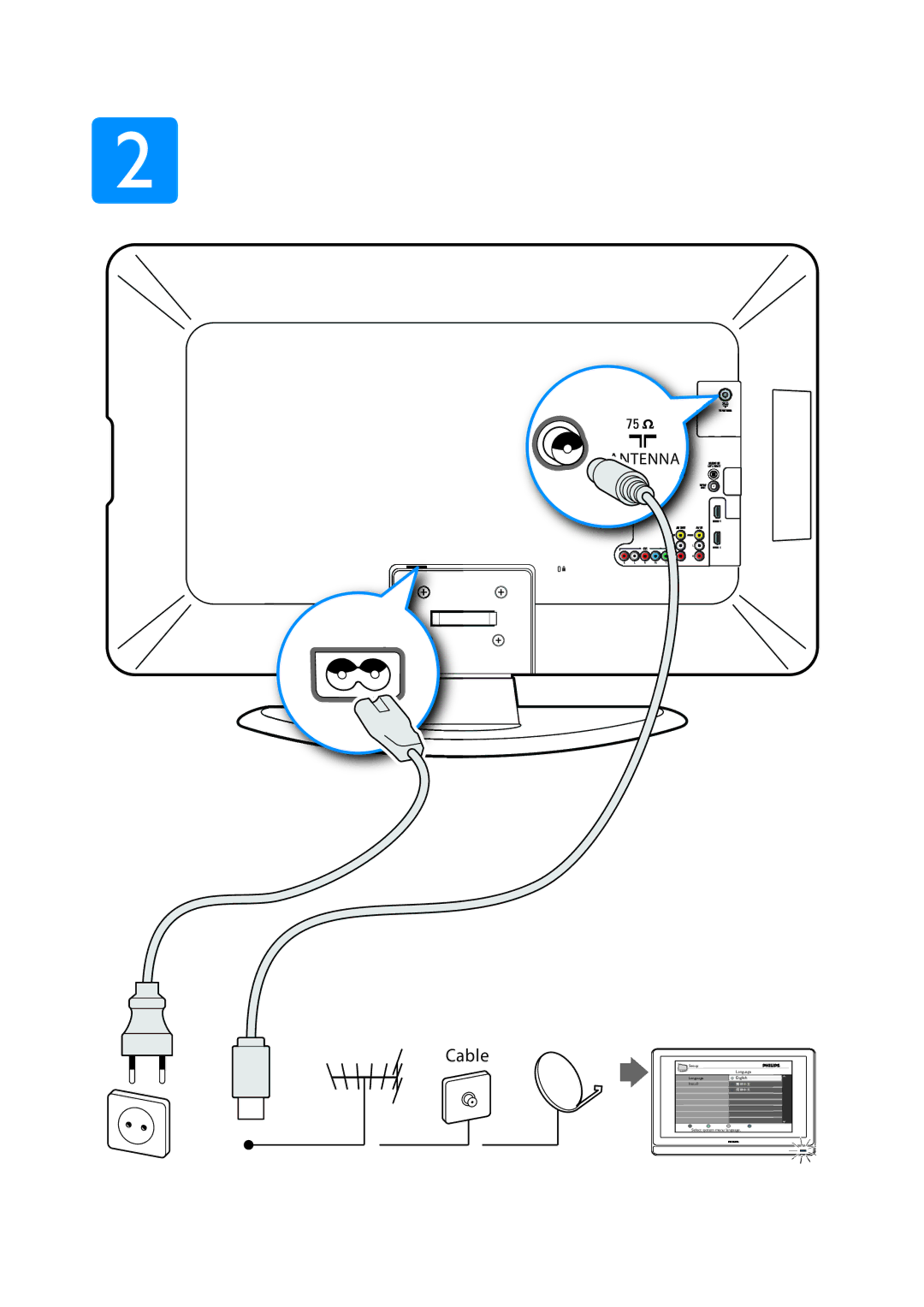 Philips 210 manual Cable 