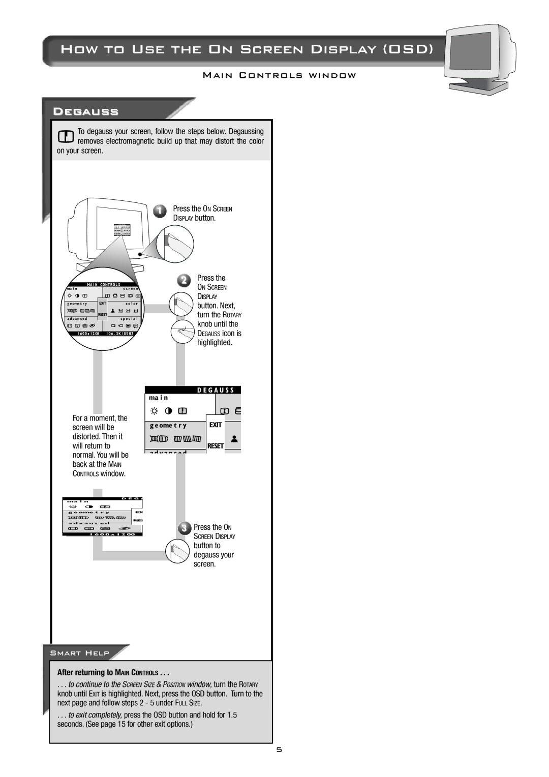 Philips 21A582BH, 21B582BH specifications Degauss 