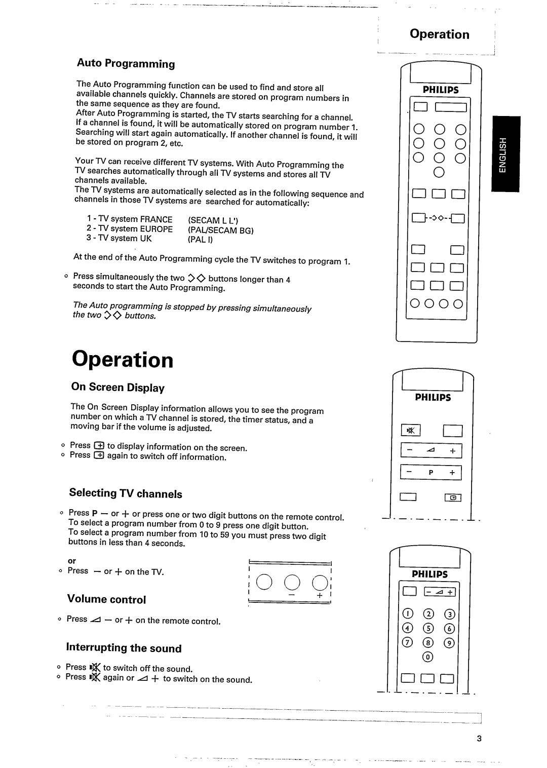 Philips 21AA3557, 21PT164B, 15AA3537, 21PT161B, 17AA3547 manual 