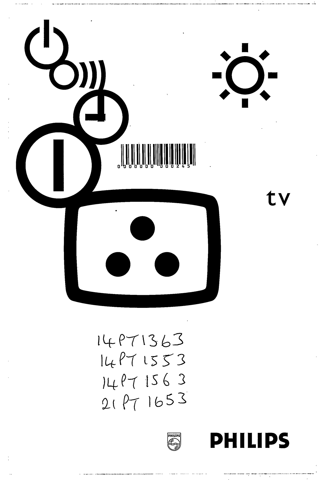 Philips 14PT1553, 21PT1653 manual 