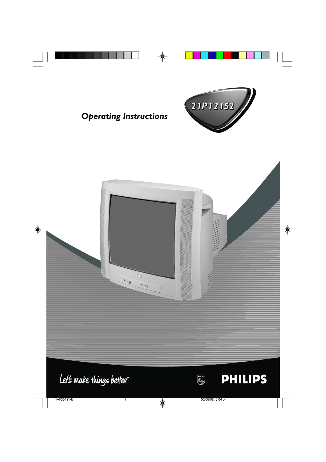 Philips 21PT2152 operating instructions 