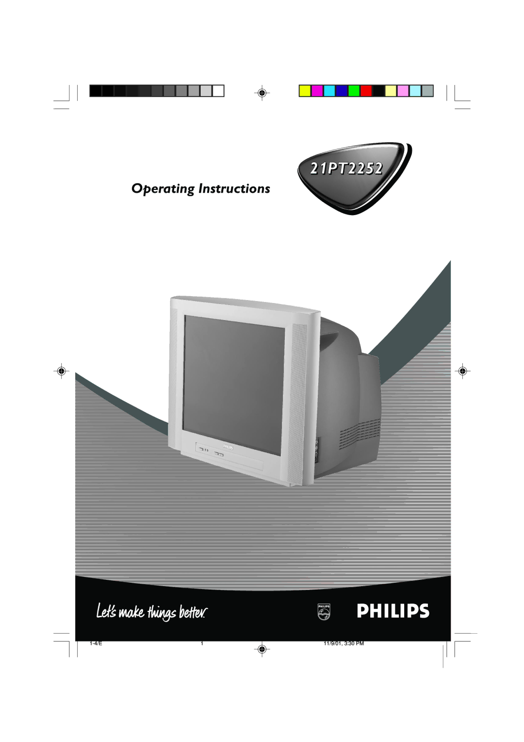 Philips 21PT2252 operating instructions 