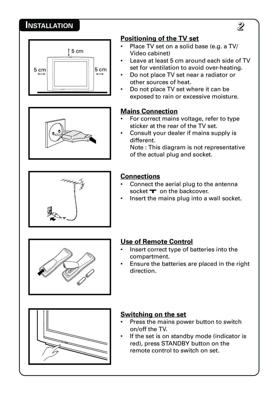 Philips 21PT3952 manual Installation 