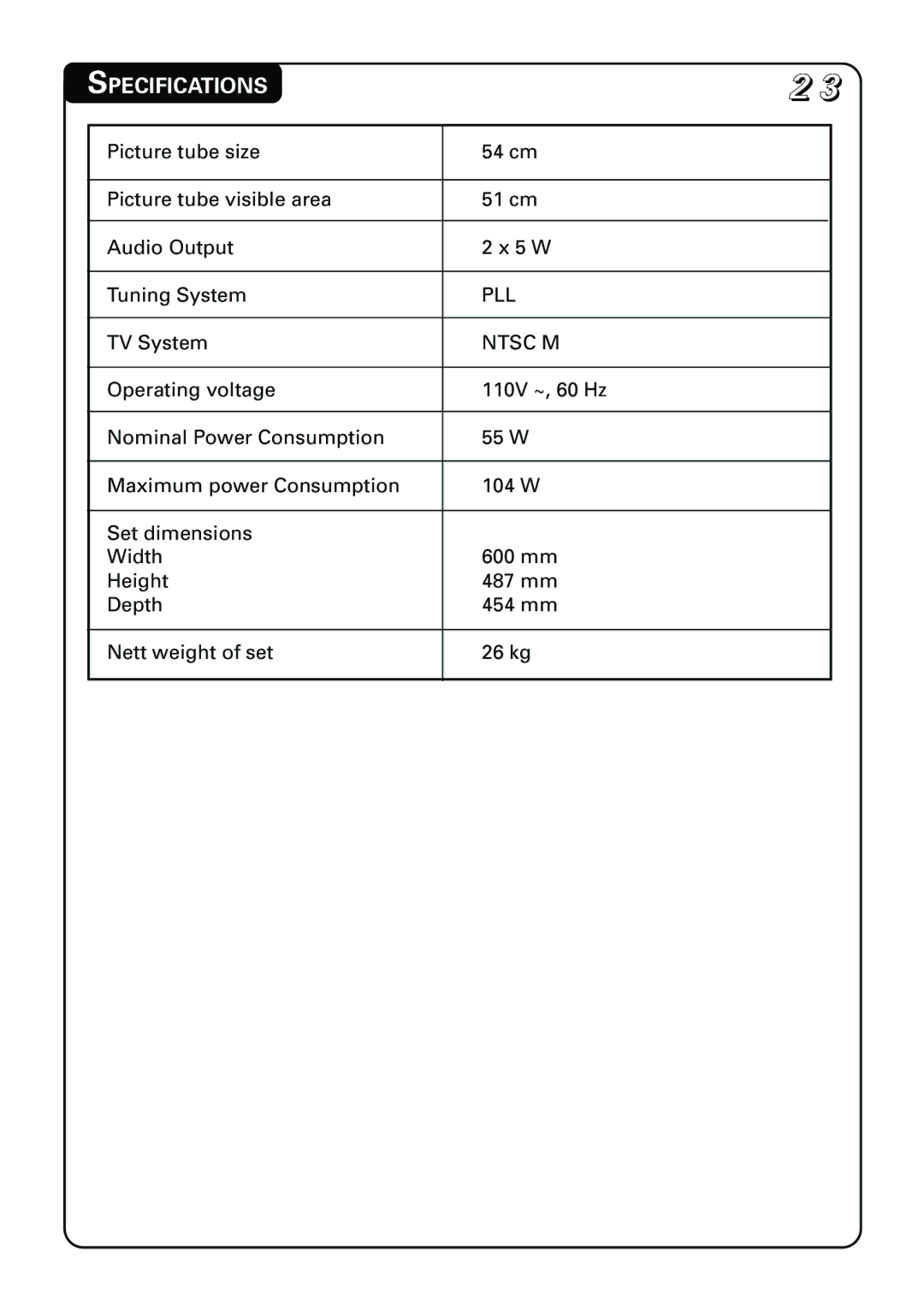 Philips 21PT3952 manual Specifications, Ntsc M 