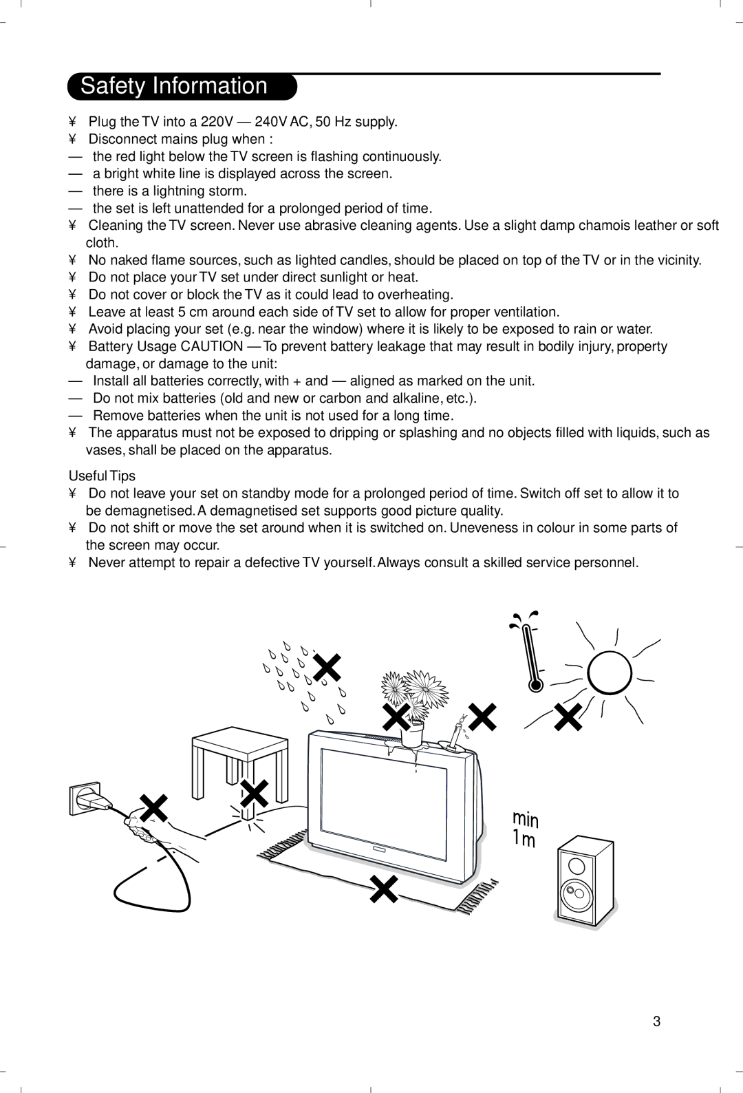 Philips 21PT5401/01 manual Safety Information, Useful Tips 