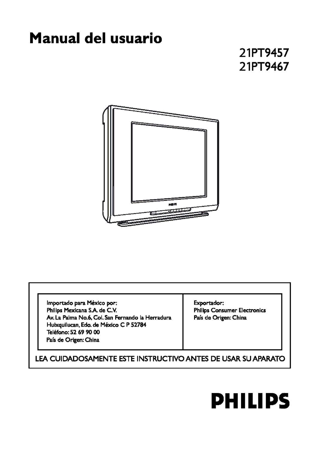 Philips 21PT9457 manual 