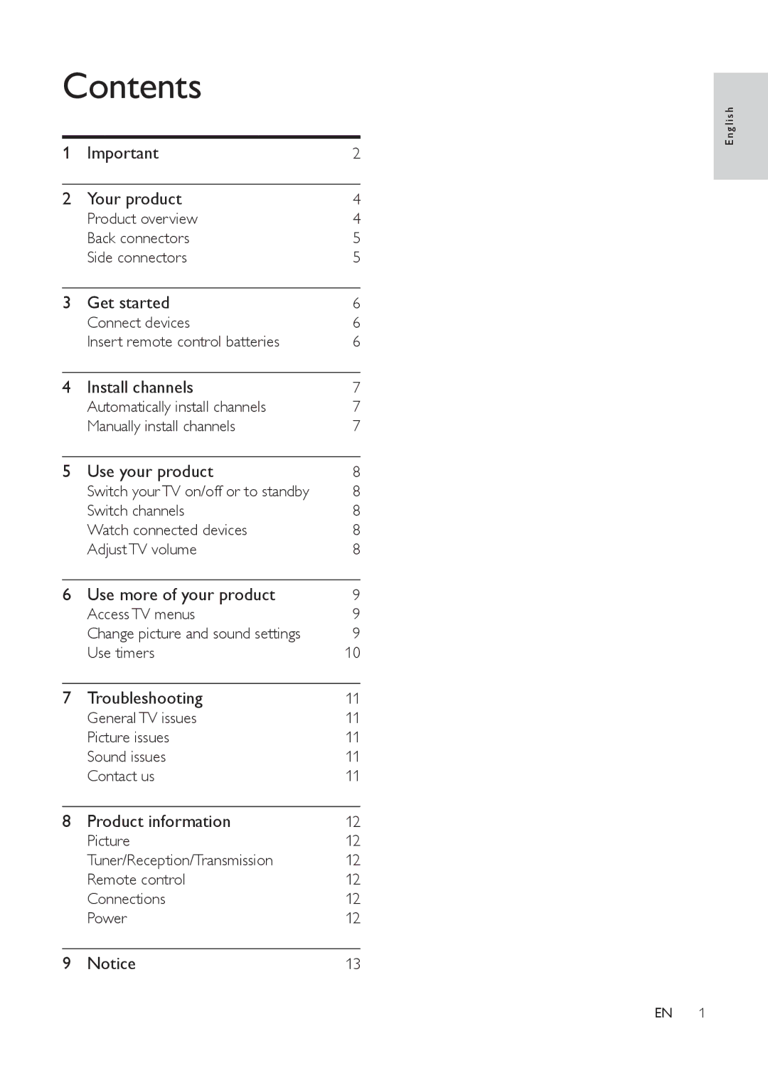 Philips 21PT9469/55, 21PT9469/44 user manual Contents 