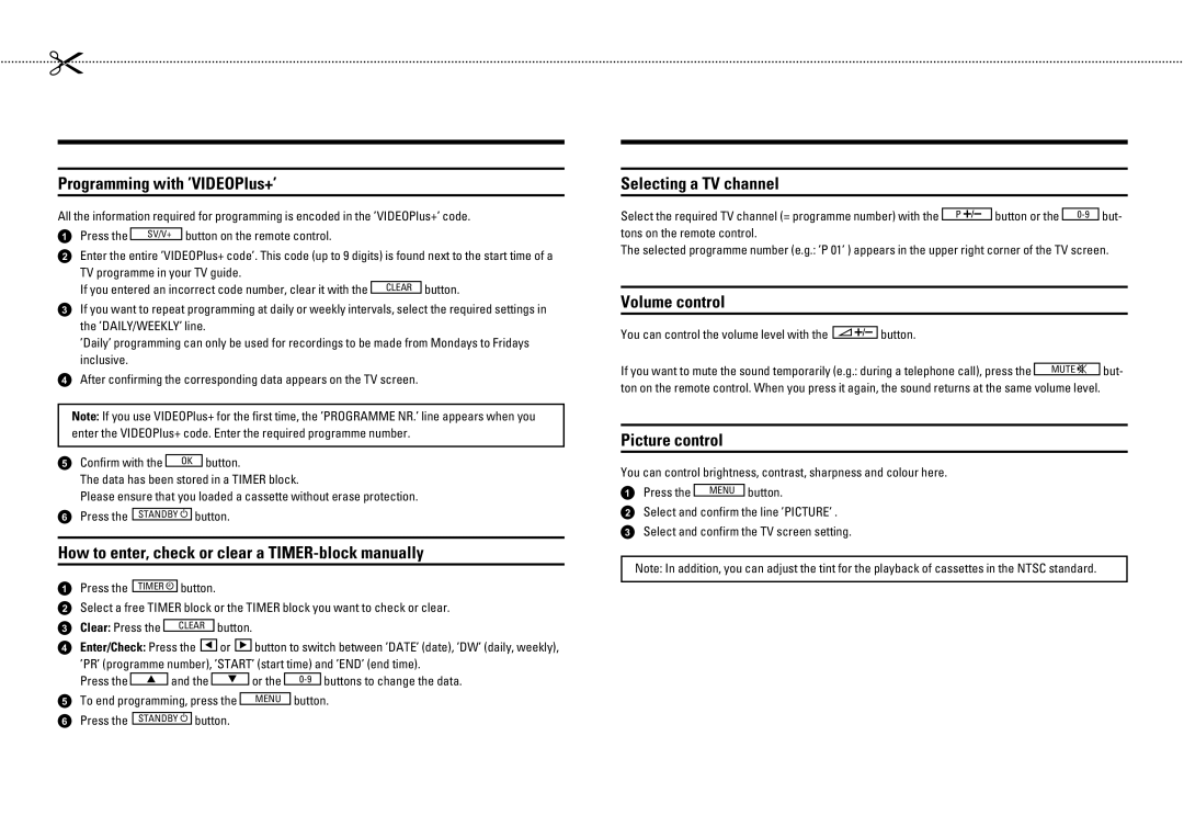 Philips 21PV288/05 operating instructions MYTUfg 