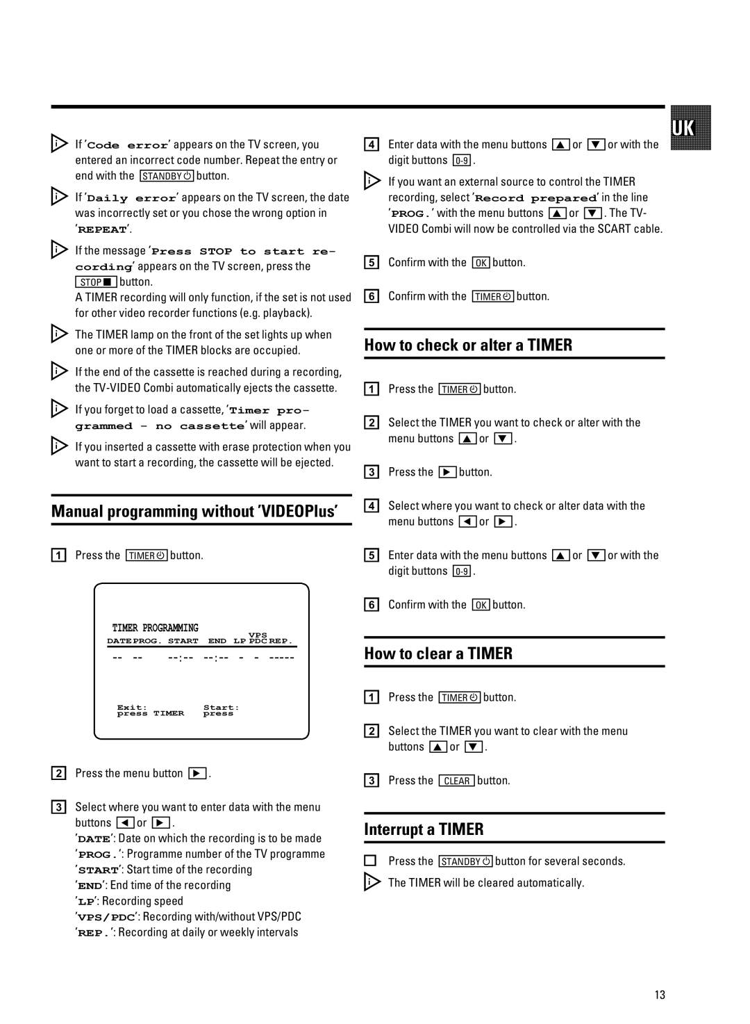 Philips 21PV620/07, 21PV688/05 operating instructions W w jXcTh, Cw .lXSTef, W jXcTh, JXcTh 