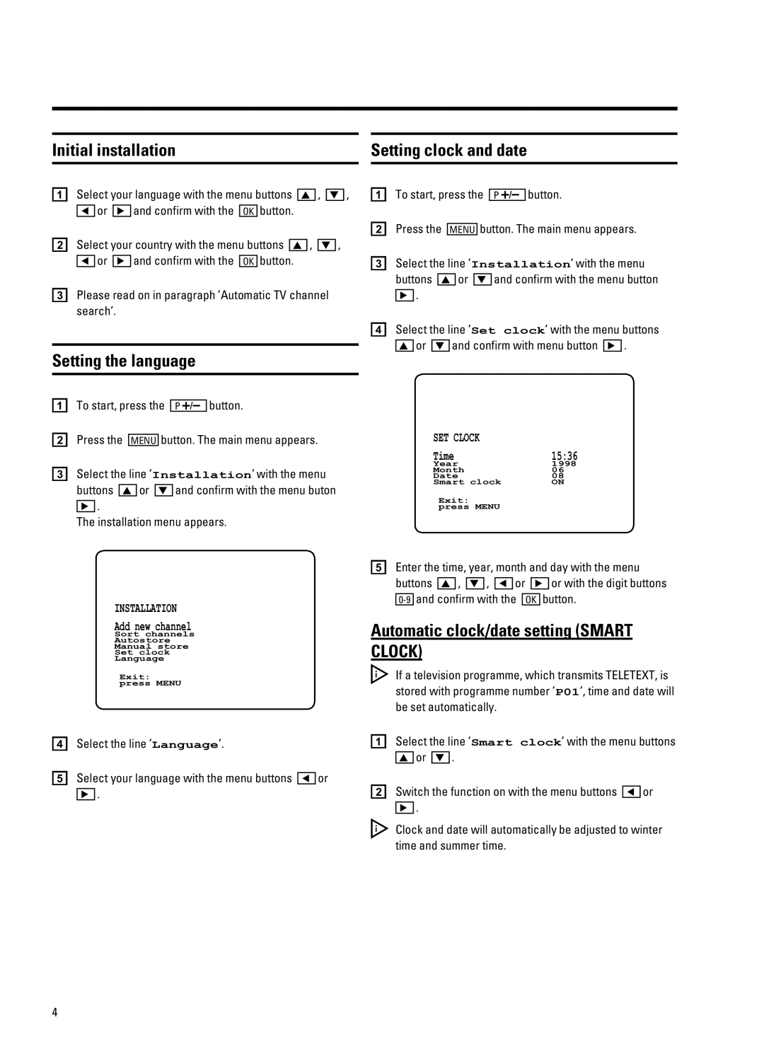 Philips 21PV688/05, 21PV620/07 operating instructions IcOhj, RbeRa0 