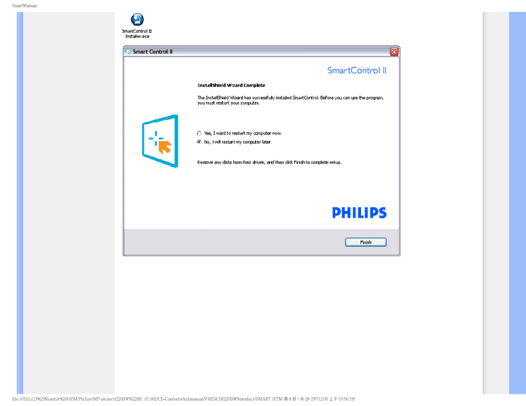 Philips 220BW9 user manual 