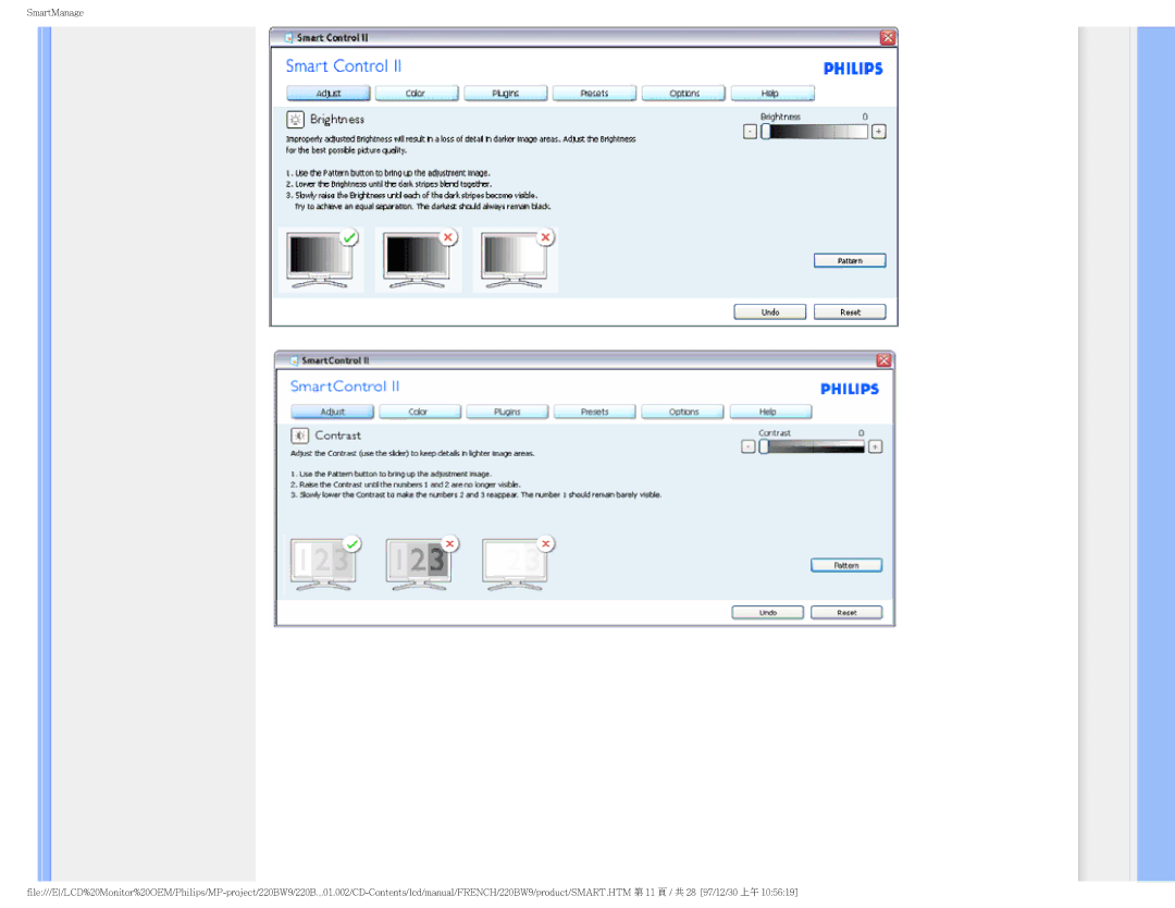 Philips 220BW9 user manual 